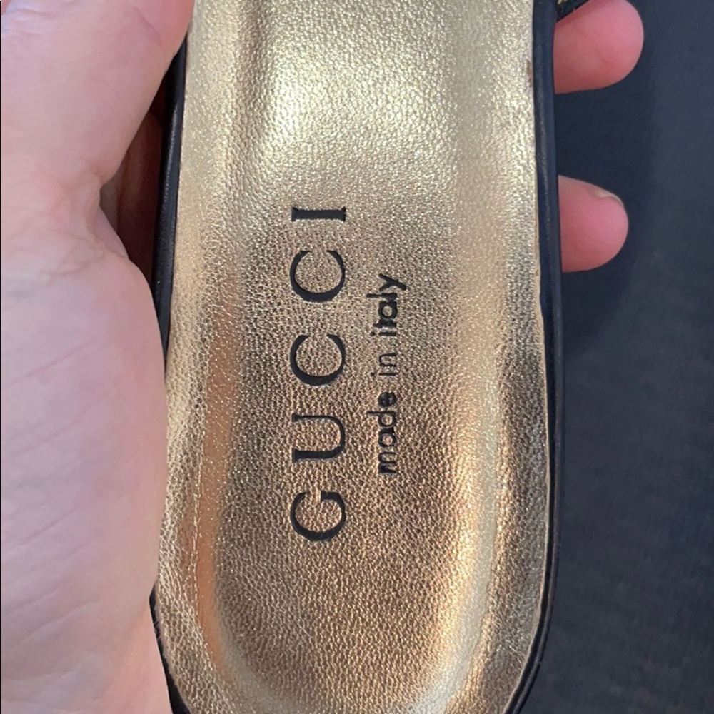 Gucci Slides With Block Kitten Heels Black - image 3